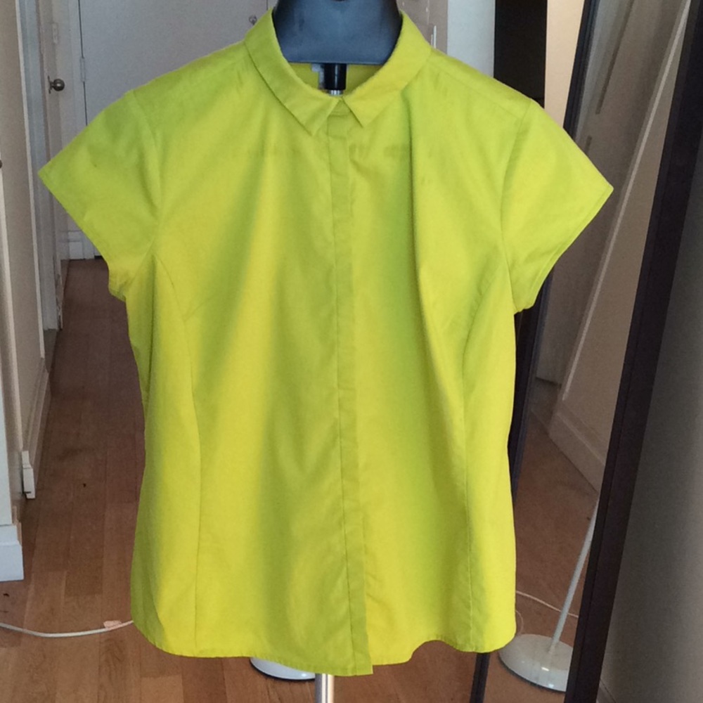 Pistachio-Colored Buttoned-Down Blouse - image 1